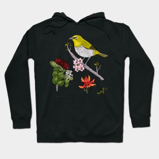 Japanese white eye design Hoodie